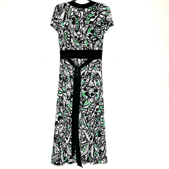 Perceptions New York Fit and Flare Maxi Dress size 14 Black, Green, White - Picture 5 of 9